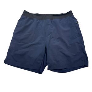 Fabletics Blue and Black Athletic Shorts Lightweight Design